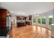 Spacious kitchen featuring hardwood floors, an island, and stainless steel appliances at 1212 Lee Whatley Dr, Lithonia, GA 30058