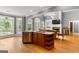 Stylish kitchen island with granite countertops, stainless steel appliances, and hardwood flooring at 2294 Hollonville Rd, Brooks, GA 30205