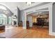 Living Room featuring hardwood floors, fireplace, and open access to office at 2294 Hollonville Rd, Brooks, GA 30205