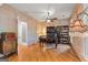 Office featuring hardwood floors, built in book cases, and traditional decor at 2294 Hollonville Rd, Brooks, GA 30205