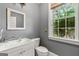 Charming powder room with a window bringing in lots of natural light at 2294 Hollonville Rd, Brooks, GA 30205