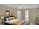 Bedroom featuring a plush bed and view of ensuite bathroom at 121 Tamerlane, Peachtree City, GA 30269