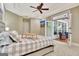 Spacious bedroom with trey ceilings, an outdoor patio, and abundant natural light at 120 Hamilton Glen Ct, Fayetteville, GA 30215