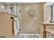 Luxurious walk-in shower with premium shower head and sleek towel bar at 104 Whisper Trce, Peachtree City, GA 30269