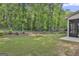 A sprawling backyard provides a serene escape with lush greenery and mature trees at 430 Silverbell Ct, Peachtree City, GA 30269