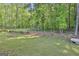 Spacious backyard with mature trees and landscaping at 430 Silverbell Ct, Peachtree City, GA 30269