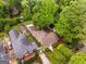 High angle showcasing landscaped property, driveway, and proximity to neighboring houses at 239 Kings Hwy, Decatur, GA 30030