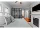 Stylish bedroom featuring a built-in wardrobe and fireplace at 239 Kings Hwy, Decatur, GA 30030