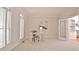 Stylish office space with shutters, a writing desk, and French doors that enhance openness at 112 Windalier Rdg, Peachtree City, GA 30269
