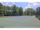 Community tennis court has a well-maintained court, tall trees, and manicured lawn at 112 Windalier Rdg, Peachtree City, GA 30269