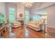 Bright living room with hardwood floors, fireplace, and large windows overlooking the backyard at 2022 Maple Ridge, Acworth, GA 30101