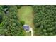 Aerial view of wooded property and expansive lawn area at 391 Massengale Rd, Brooks, GA 30205