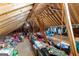 Unfinished attic space with wooden framing and storage capacity at 110 Woodland Rd, Fayetteville, GA 30214