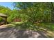 Lush backyard with mature trees, a touch of vibrant Japanese Maple and a mix of sunlight and shade at 110 Woodland Rd, Fayetteville, GA 30214
