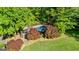 Aerial shot of the pool area with mature landscaping at 110 Woodland Rd, Fayetteville, GA 30214