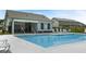 Community pool with easy access to the adjacent clubhouse, pool rules posted at 256 Epping Dr, Stockbridge, GA 30281