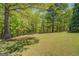 Lush backyard with mature trees and a fenced perimeter, providing a private and tranquil outdoor space, great green space at 637 Lakeview Dr, Newborn, GA 30056