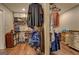 Walk-in closet with organized shelving and hanging space at 637 Lakeview Dr, Newborn, GA 30056