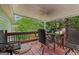 Comfortable covered wooden deck with dining set and plenty of room for entertaining at 1152 Sunday Ln, Jonesboro, GA 30238