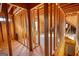Interior framing of a new construction home showcasing the wooden structure at 4180 Mount Paran Dr, Social Circle, GA 30025