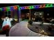 Festive front porch decorated for Halloween with spooky lighting, pumpkins, and themed decorations at 227 Wet Wood Ct, Fairburn, GA 30213