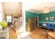Inviting living room with hardwood floors, cozy furniture, and a staircase at 150 Murphy Creek Ln, Fayetteville, GA 30215