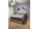 Bedroom with light-colored floors, closet, and fan at 565 Miles Ct, Locust Grove, GA 30248