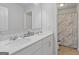 Modern bathroom featuring a double sink vanity with updated fixtures at 3213 Blackley Old Rd, Douglasville, GA 30135