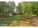 Expansive backyard featuring a shed and garden beds, creating a serene outdoor space at 4333 Deer Ridge Ct, Lilburn, GA 30047