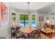 Dining area with large windows overlooks pool area and has views to backyard at 3313 Henson Ln, Stockbridge, GA 30281