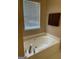 Bathroom featuring a soaking tub with chrome fixtures and a window at 201 Summerford Pl, Stockbridge, GA 30281