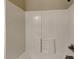 All-white shower with white shower surround and chrome shower hardware at 330 Bentleigh Station Dr, Acworth, GA 30101