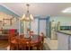 Cozy dining room next to kitchen with views of the staircase at 30 Joe Lee Dr, Sharpsburg, GA 30277