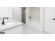Bathroom featuring granite counters, a soaking tub, and a glass-enclosed shower at 3402 Arabian Farm Ln, Dacula, GA 30019