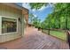Large wooden deck overlooks the backyard, with ample space for outdoor furniture at 4820 Yeager Rd, Douglasville, GA 30135