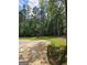 A spacious backyard with lush green grass, surrounded by tall trees and a concrete area for parking at 175 Forest Lake Dr, Fayetteville, GA 30215