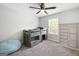 bedroom with a bunk bed, comfortable carpet, and a neutral paint color at 1016 Buckeye Ln, Villa Rica, GA 30180