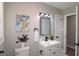 Modern bathroom featuring a stylish vanity, contemporary decor, and updated fixtures at 1939 Sandringham Sw Dr, Atlanta, GA 30311