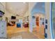 Spacious living room with hardwood floors, fireplace, and an open floor plan at 557 Arrowhead Cir, Rutledge, GA 30663