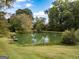 Scenic pond surrounded by lush greenery offering a peaceful retreat at 557 Arrowhead Cir, Rutledge, GA 30663