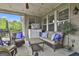 Relaxing covered patio with comfortable furniture, perfect for outdoor lounging at 500 Cottonwood Cir, Peachtree City, GA 30269