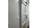 Designer barn door featuring obscure glass at 3132 Riders Trl, Decatur, GA 30034