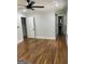 A spacious main bedroom features hardwood floors and access to the main bathroom at 3132 Riders Trl, Decatur, GA 30034