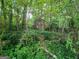 Backyard area with a wooded area and small structure at 4060 Sumit Wood Nw Dr, Kennesaw, GA 30152