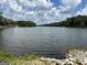 A scenic lake view showcasing the calm waters with a rocky edge and lush green trees under a cloudy sky at 130 Allie Dr, Mcdonough, GA 30252