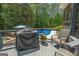 Screened-in porch with pool view at 130 Allie Drive, Mcdonough, GA 30252