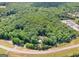 Aerial shot of the home surrounded by a dense forest and trees at 175 N Unity Grove Rd, Locust Grove, GA 30248