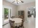 Dining room with doors to the deck and view to the kitchen at 175 N Unity Grove Rd, Locust Grove, GA 30248