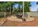 Cozy backyard fire pit area with comfortable seating, perfect for outdoor entertaining with friends and Gathering at 332 Judy Dr, Mcdonough, GA 30253