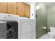 Updated laundry room with stacked washer and dryer at 332 Judy Dr, Mcdonough, GA 30253